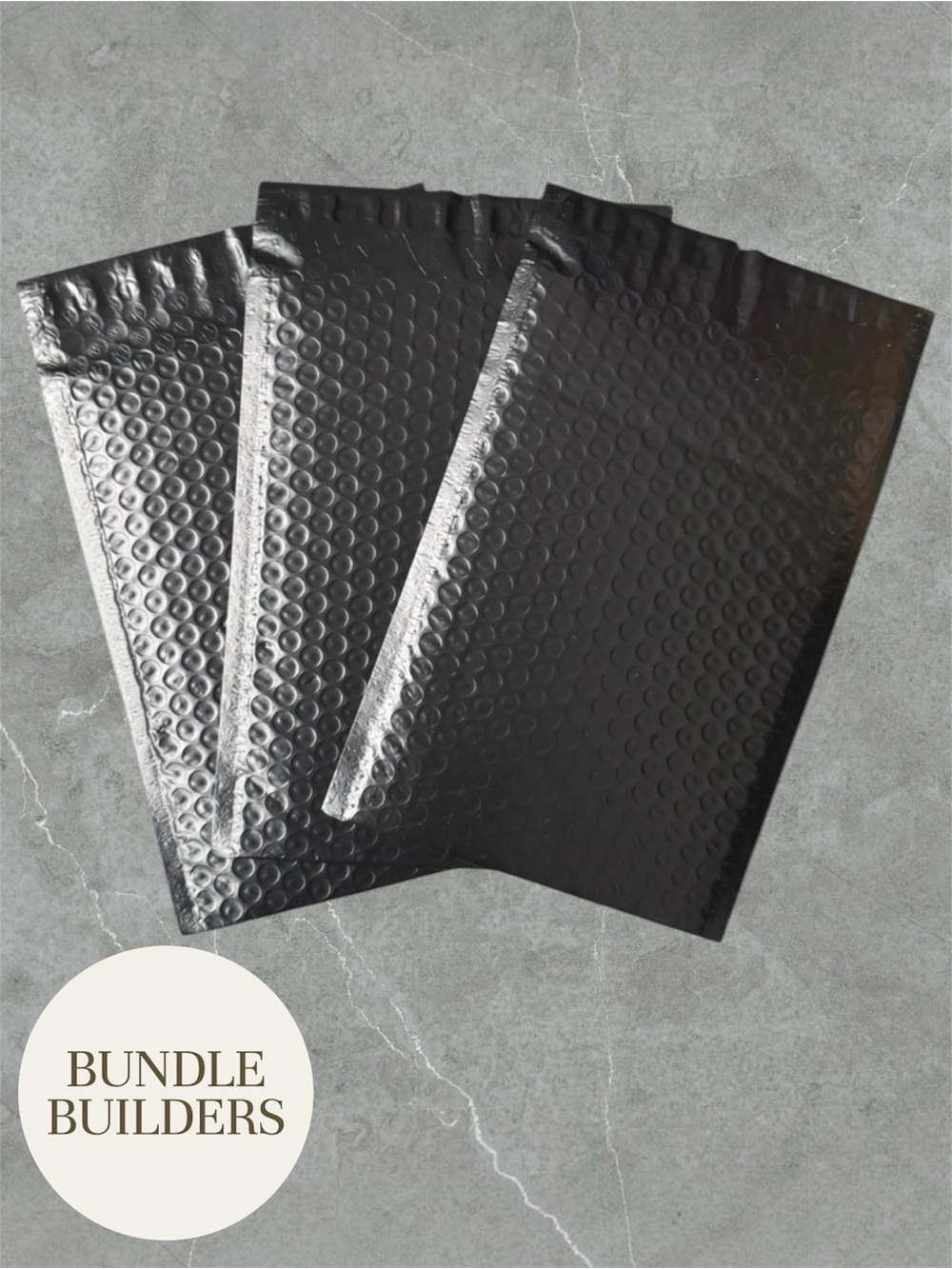 $2 Add-On | 3 Pack of 6”x10” Black Bubble Mailers
